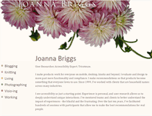 Tablet Screenshot of joanna.briggs.ca